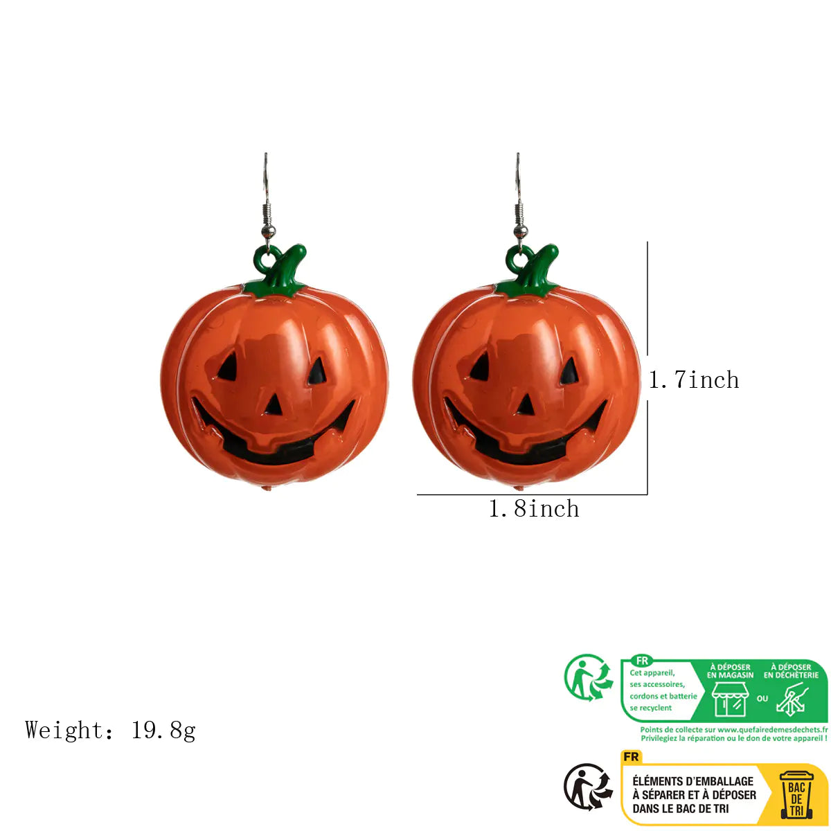 Cool Halloween Necklace Keychain with LED Pumpkin Ghosts