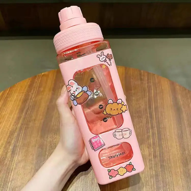 Cute Plastic Straw Sports Cup