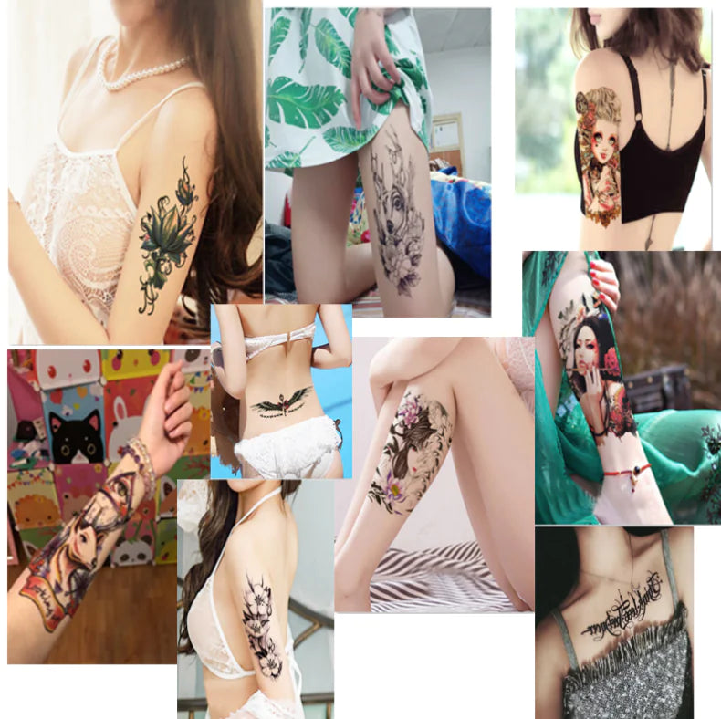 Waterproof Tattoo Stickers with Colorful Designs