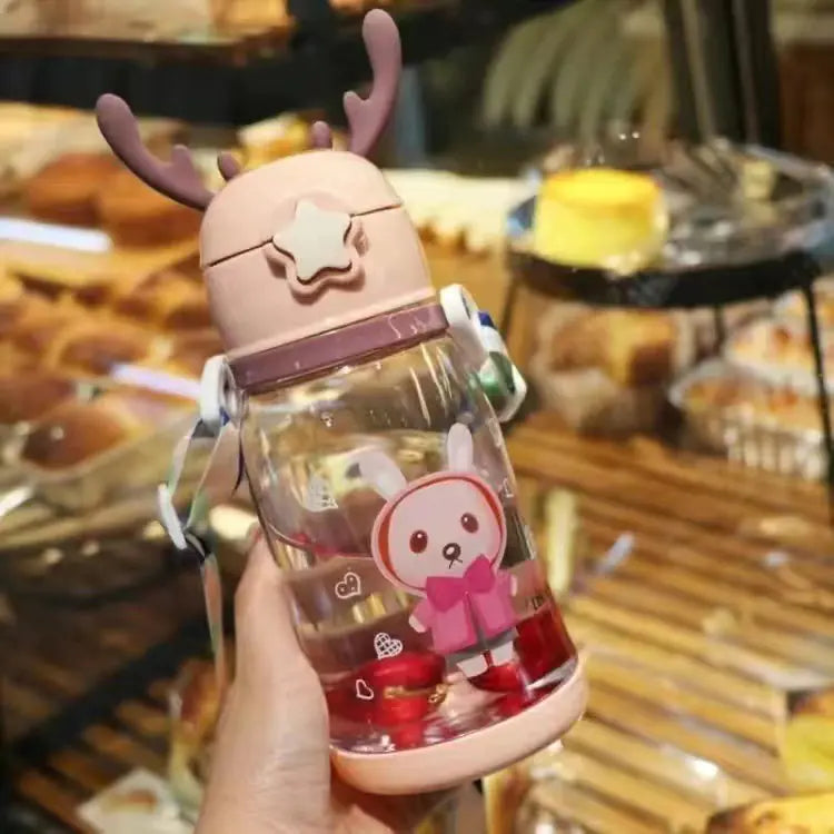 Cute Plastic Straw Sports Cup