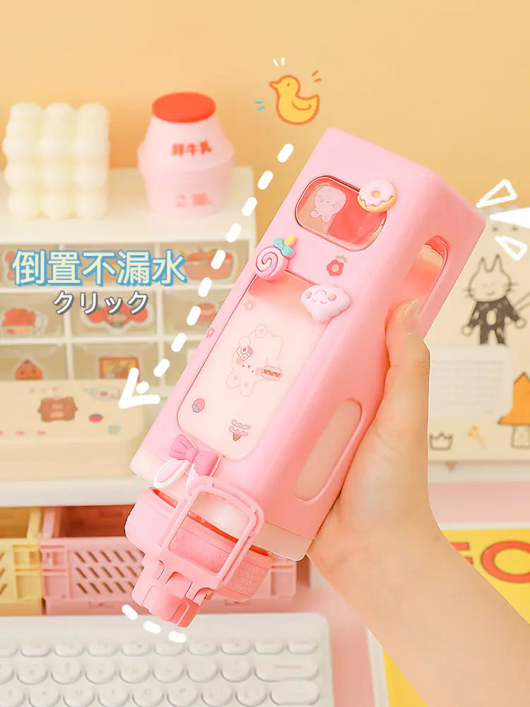 Cute Plastic Straw Sports Cup