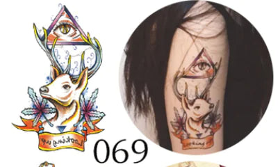 Waterproof Tattoo Stickers with Colorful Designs