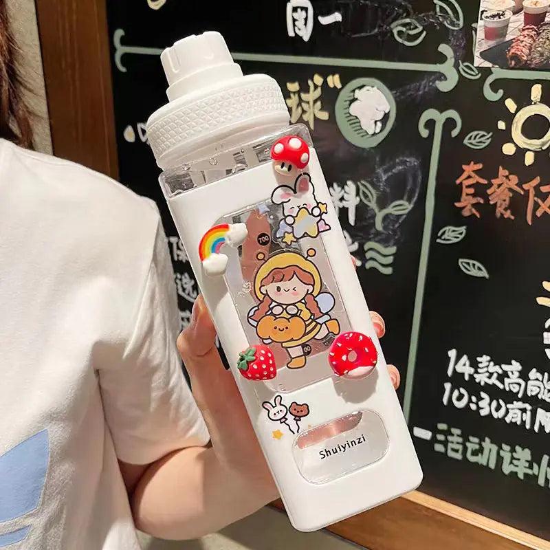 Cute Plastic Straw Sports Cup