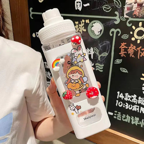 Cute Plastic Straw Sports Cup