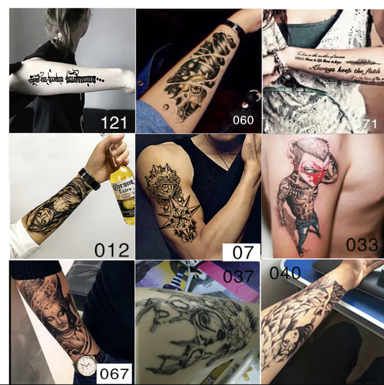 Waterproof Tattoo Stickers with Colorful Designs