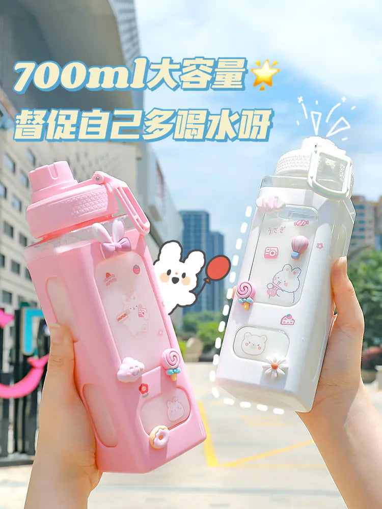 Cute Plastic Straw Sports Cup