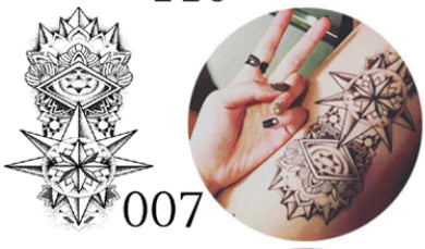 Waterproof Tattoo Stickers with Colorful Designs